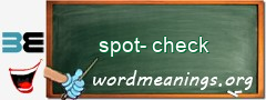 WordMeaning blackboard for spot-check